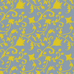 Fototapeta na wymiar Vector Indian Floral Bail seamless pattern digital textile print. Vector illustration