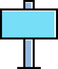 Fototapeta premium blue street signpost illustration