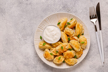 Dumplings, filled with mashed potatoes.
