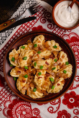 Dumplings, filled with mashed potatoes.