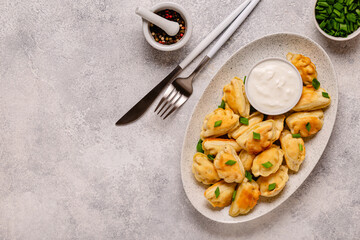 Dumplings, filled with mashed potatoes.