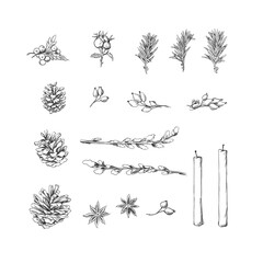 Dekorative Materialien f&uuml;r die Winterzeit