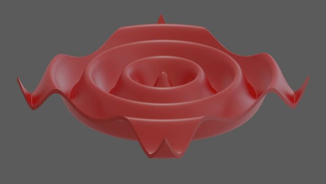 Mechanical wave. Visualization of a mechanical harmonic wave model. Waves in physics and mathematics. 3d render