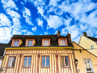 Street view of old village Dreux in France