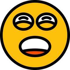 Fototapeta premium bored and sleepy face emoji