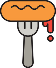 Sausage and Fork Icon
