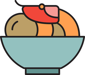 Thai soup bowl icon
