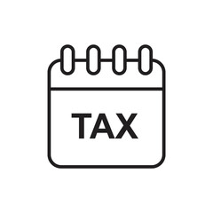 Tax calendar day icon design. isolated on white background. vector illustration