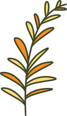 Decorative Branches and Leaves Illustration