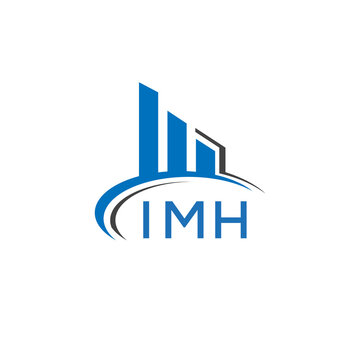 IMH letter logo. IMH blue image. IMH Monogram logo design for entrepreneur and business. IMH best icon.	
