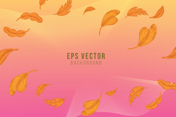 Fototapeta na wymiar Autumn Orange Shape Background Abstract EPS Vector