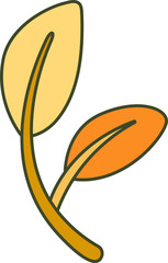 Decorative Branches and Leaves Illustration