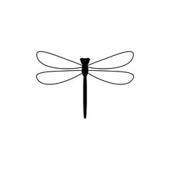 Dragonfly insect. Dragonfly animal icon isolated on white background