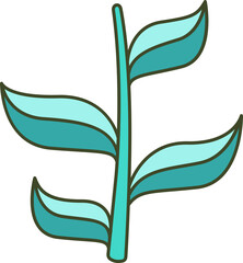 Decorative Branches and Leaves Illustration