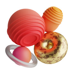 abstract geometric shapes 3d render illustration