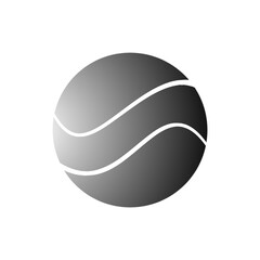 Water wave logo illustration or ball logo for design concept