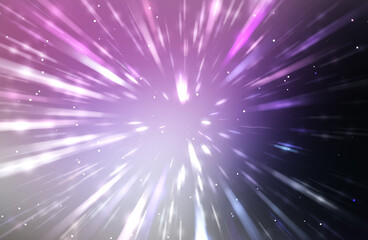 Obraz premium Glossy vibrant and colorful wallpaper. Light explosion star with glowing particles and lines. Beautiful abstract rays background.