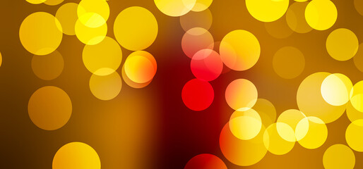 gradient color red and yellow christmas lights bokeh