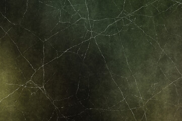 Cracked grunge background. Wallpaper with cracks and stains. Colorful scratched template. Texture and elements for your design. Gothic wall with distressed pattern.