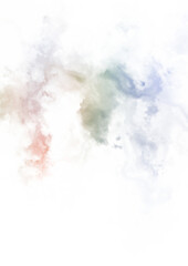 Abstract colorful watercolor on white background. Digital art painting.