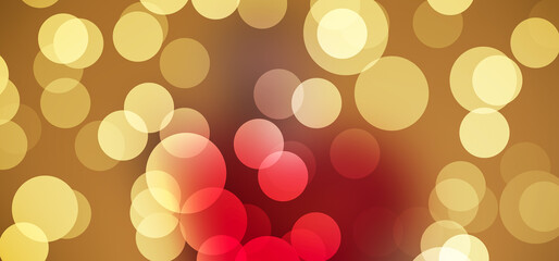 red and yellow christmas lights bokeh