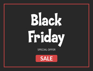 Black Friday sale sign on black background