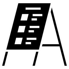 menu board food truck glyph icon