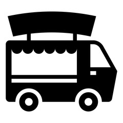 van food truck glyph icon