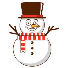 snowman happy face cartoon cute
