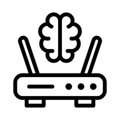 internet of things line icon illustration vector graphic