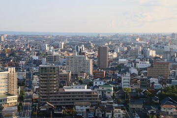 本丸からの眺望・米子城跡（鳥取県・米子市）