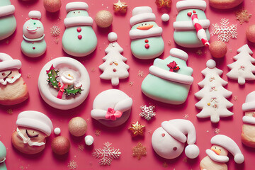 Fototapeta na wymiar Cute Christmas Candies