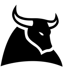 bull logo in black and white