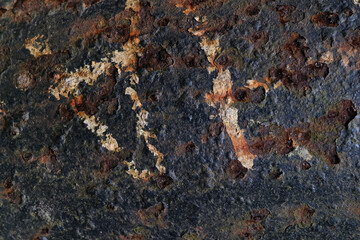 Rusty and peeling metal wallpaper grunge texture