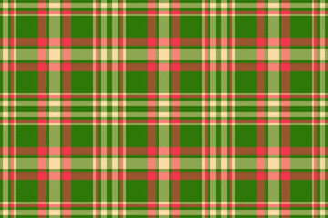 Fabric textile pattern. Tartan seamless check. Plaid vector texture background.