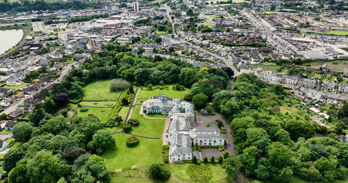 Aerial photo of Drumalis Retreat and Conference Centre County Antrim Northern Ireland