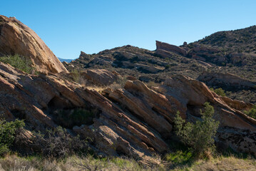 Fototapeta na wymiar Vasquez Rocks, Agua Dulce, Los Angeles County