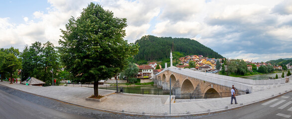 Konjic Old Bridge Above Neretva River - Konjic, Bosnia and Herzegovina, Europe
