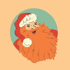 Santa Claus with a smile in vector