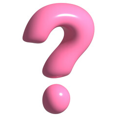 Realistic 3d question mark icon. FAQ concept