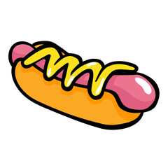 Hot dog colorful sticker