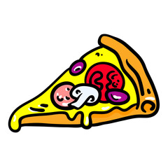 Pizza colorful sticker