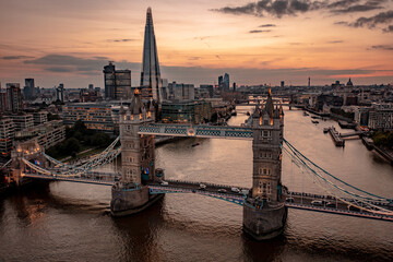 Tower Bridge in London a Landmark of the Capital of England on the Thames