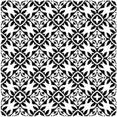 Keuken spatwand met foto Design seamless monochrome geometric pattern. Abstract background. Vector art.Perfect for site backdrop, wrapping paper, wallpaper, textile and surface design.  © t2k4