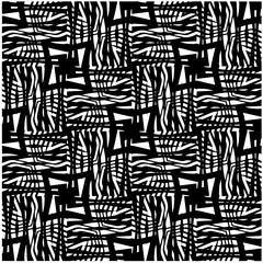 Design seamless monochrome geometric pattern. Abstract background. Vector art.Perfect for site backdrop, wrapping paper, wallpaper, textile and surface design. 