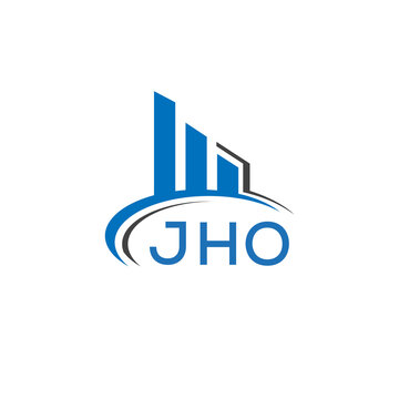 JHO letter logo. JHO blue image. JHO Monogram logo design for entrepreneur and business. JHO best icon.	
