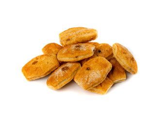 Small Italian Puff Pastry Isolated. Puff Pastries Biscuits, Mini Sweet Bakery