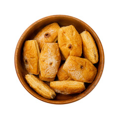 Small Italian Puff Pastry Isolated. Puff Pastries Biscuits, Mini Sweet Bakery