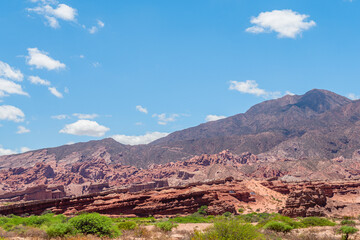 red rock formations in cafayate, argentina