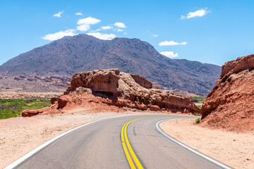 views of amazing route 40 crossing argentina